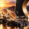 Fashionable polarized sunglasses for men and women, large-framed sunglasses for UV protection, casual and sporty style Item Picture